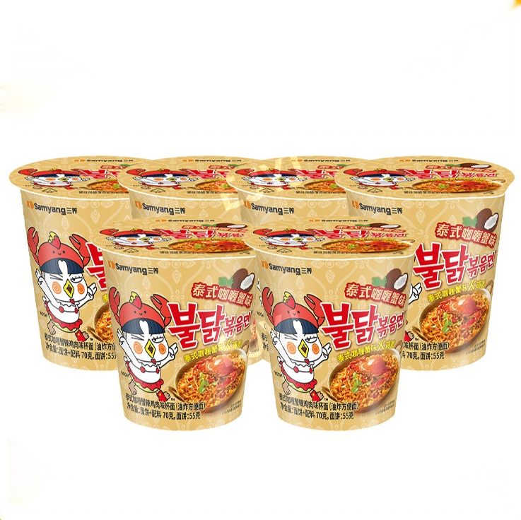 삼양 태국 푸팟퐁커리맛 불닭볶음면 컵라면 타이 뿌빳뽕커리맛 6개 - 상품 이미지
