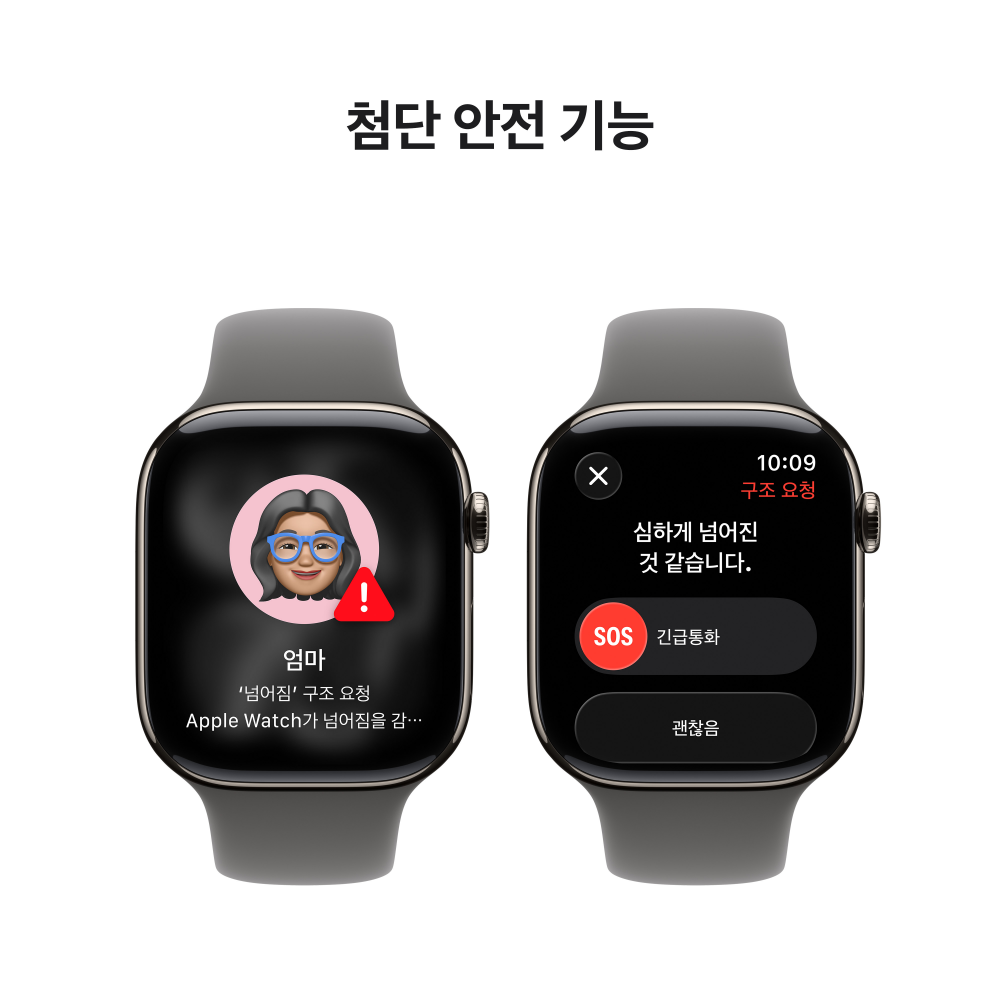 애플워치 11 셀룰러 내추럴 티타늄, 42mm, 스톤 그레이 스포츠밴드 M/L 이미지 6