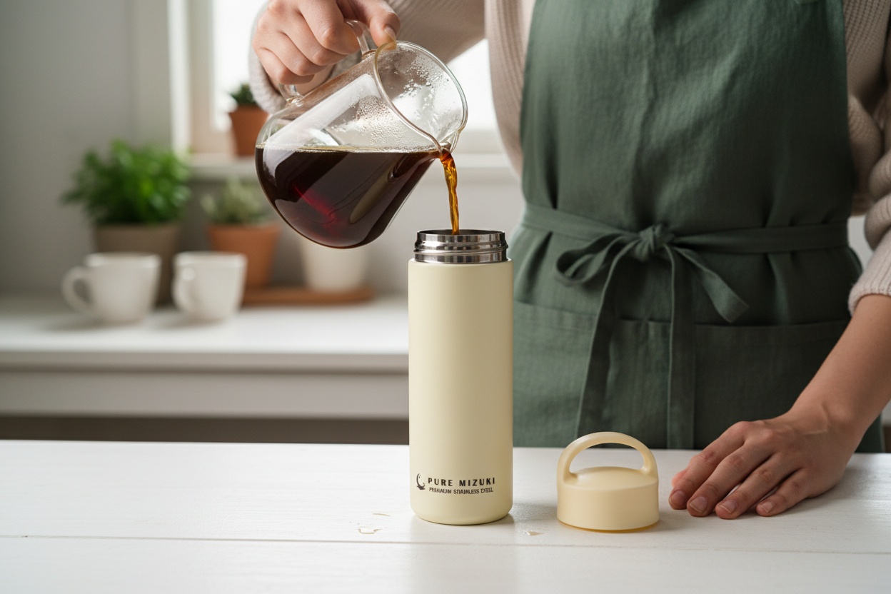 퓨어미즈키 누구나 스테인리스 SUS304 텀블러 꾸미기 스티커 포함 350ml, 1개 이미지 7