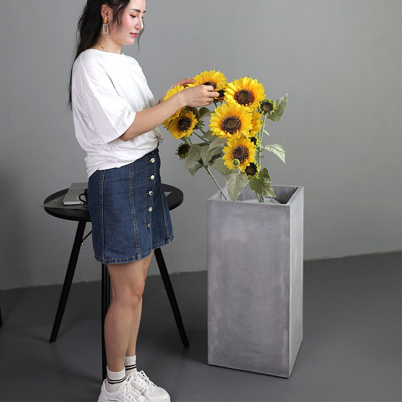 빈티지화분 시멘트 감성 플랜터 대형 사각 가드닝 소품 시멘트 색상 21x21x47cm - 상세 이미지 2