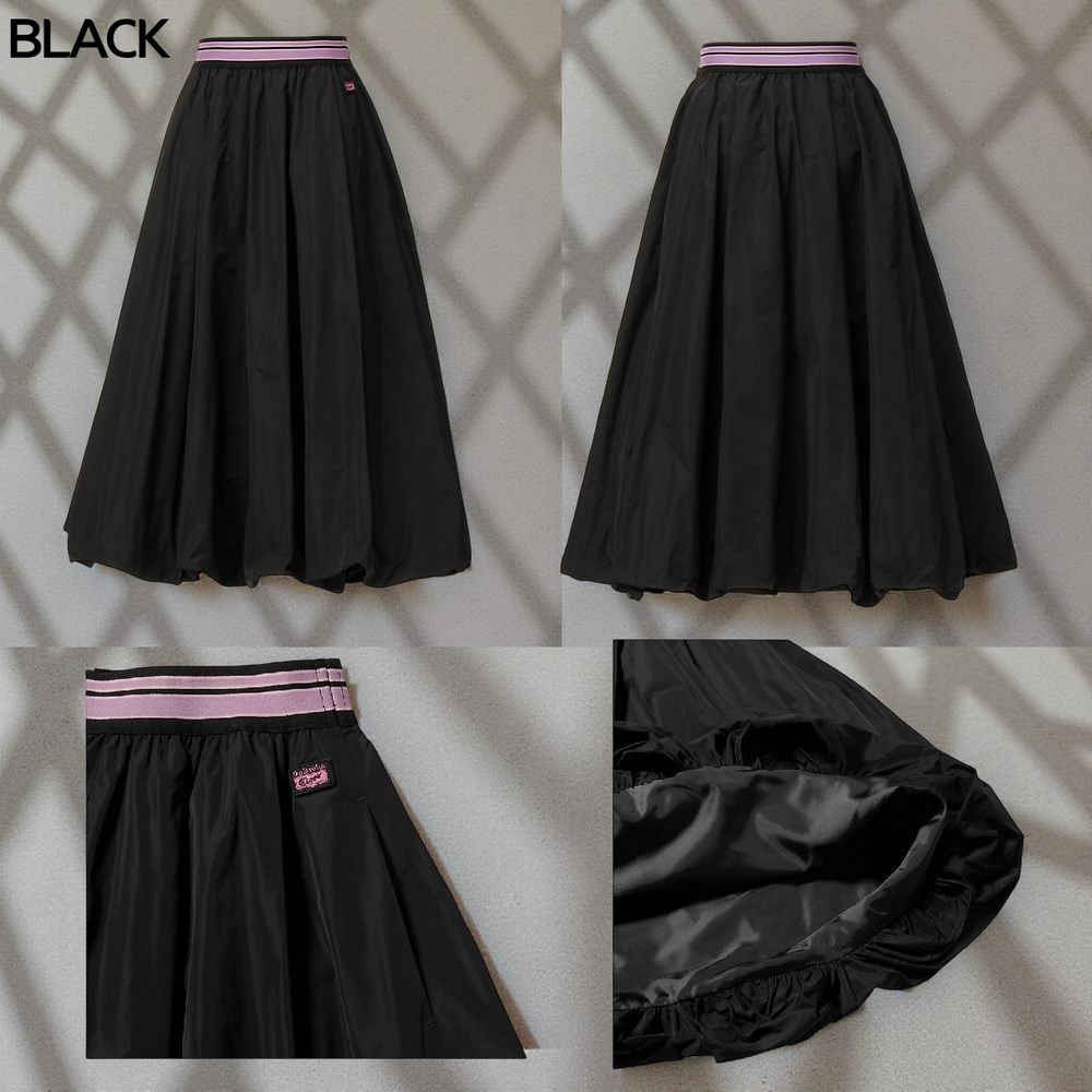 오니츠카타이거 여성 밴딩 롱 스커트 2182B485 BLACK L - 상세 이미지 2