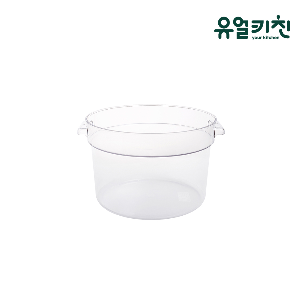 투명 원형통 플라스틱 식재료 보관용기 저장용기 10L, 1개 - 상품 이미지