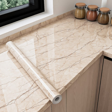 SL75822 셀프시공 대리석 무늬 시트지 마블 베이지 3m