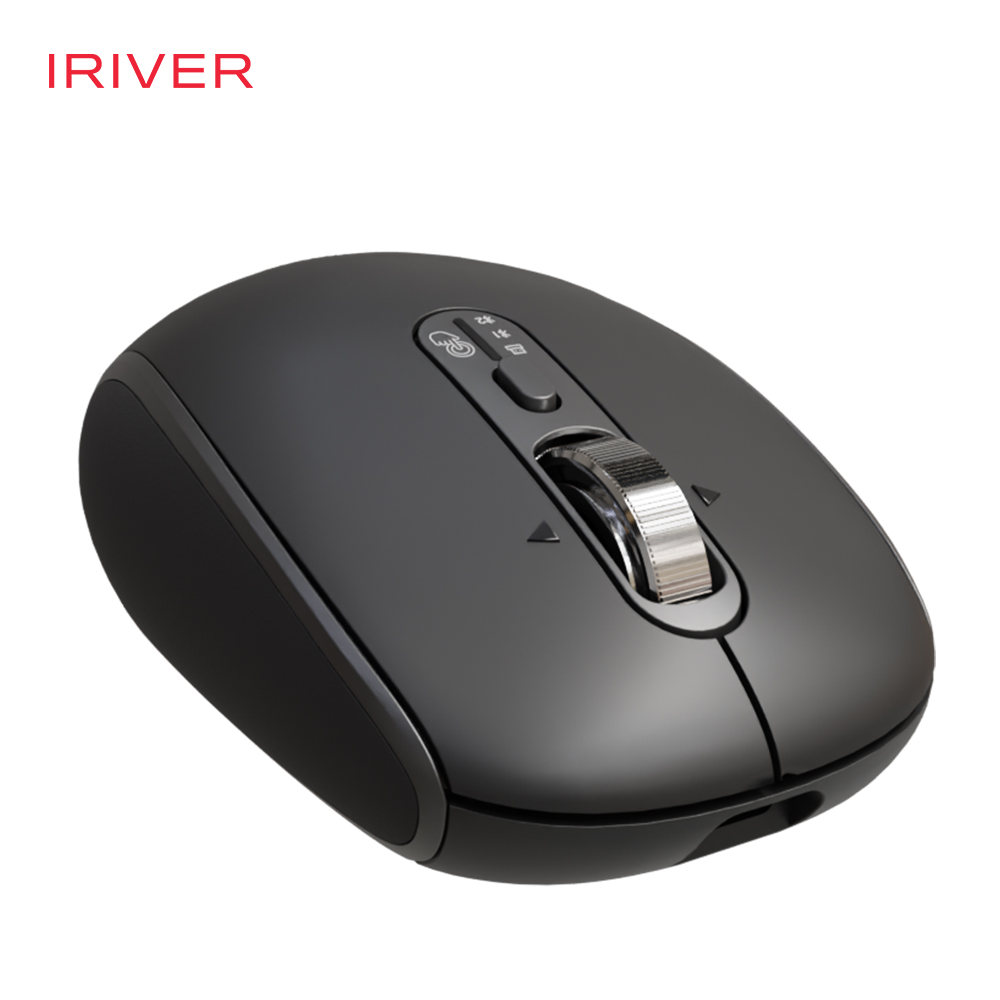 아이리버 GT100 항균처리 충전 스마트 스크롤 무한 휠 멀티페어링 블루투스 컴팩트 무소음 무선 마우스 블랙 - 상세 이미지 4