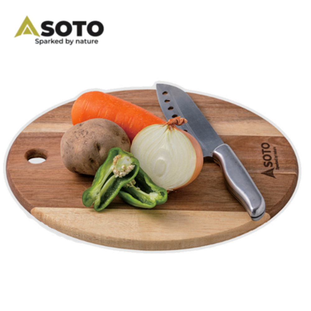 소토 아카시아 목제 보드 ST-6501 L 캠핑 플레이트 도마 - 상품 이미지