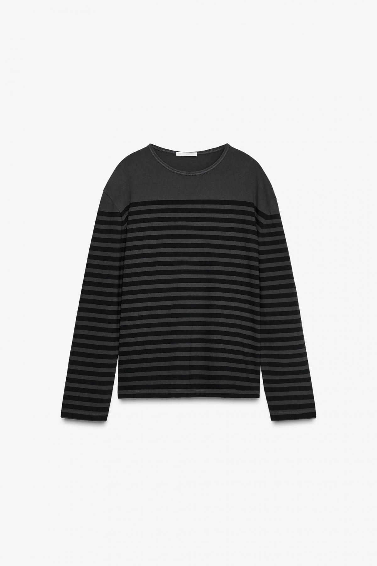 자라 스트라이프 베이직 긴팔 티셔츠 4424/725 STRIPED - 메인 이미지