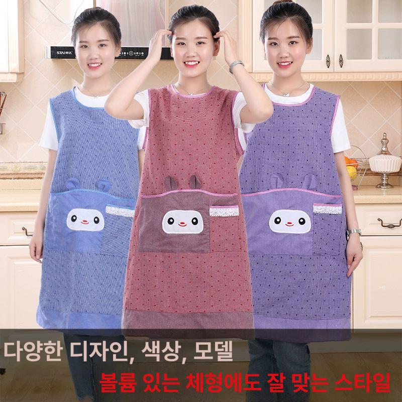방수 주방 앞치마 카페 유니폼 작업복 여름 매장용 실속형 바이올렛 웰스캣 조끼 - 상세 이미지 3