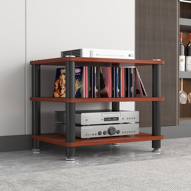 오디오장식장 오디오다이 받침대 서랍장 스피커 선반 앰프 블랙/라이트월넛(1층) 이미지 6