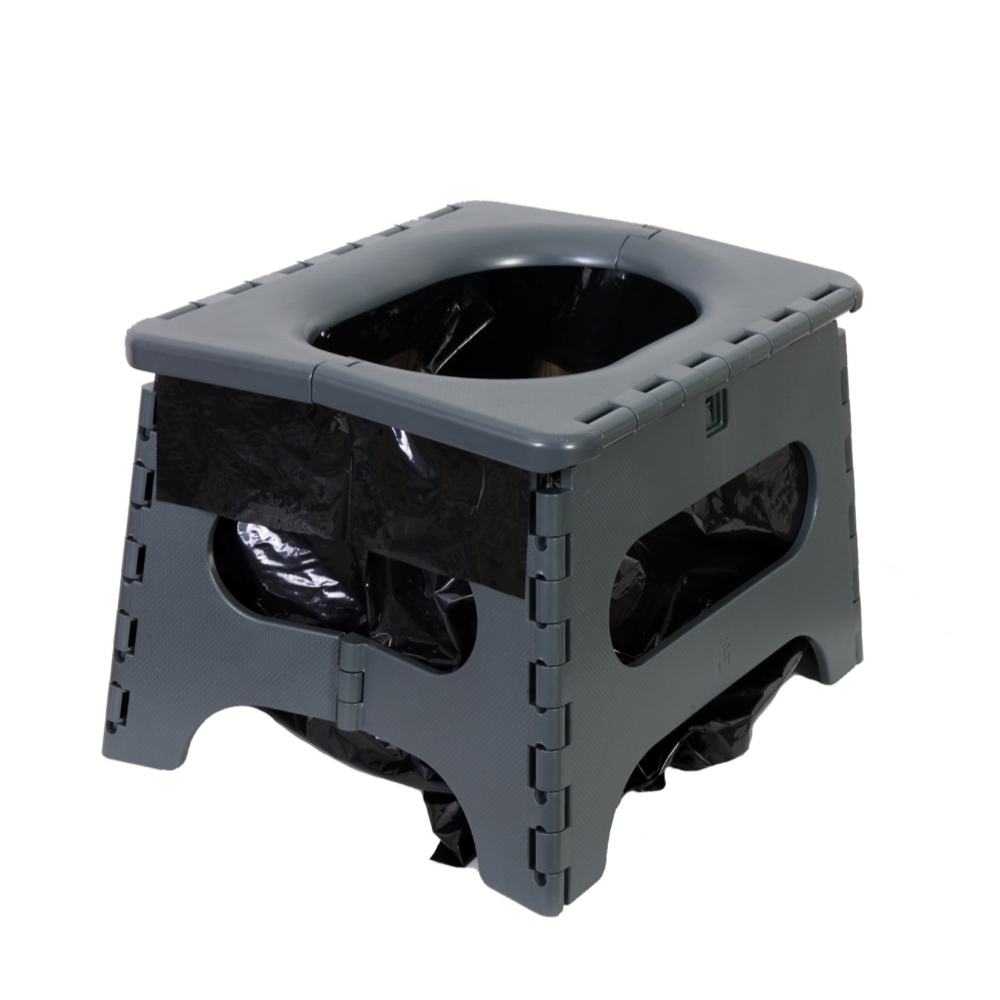 유온미 패밀리 휴대용 변기 캠핑용 차박 간이 야외 노지 백팩킹 이동식 접이식 화장실 청회색 제품 이미지