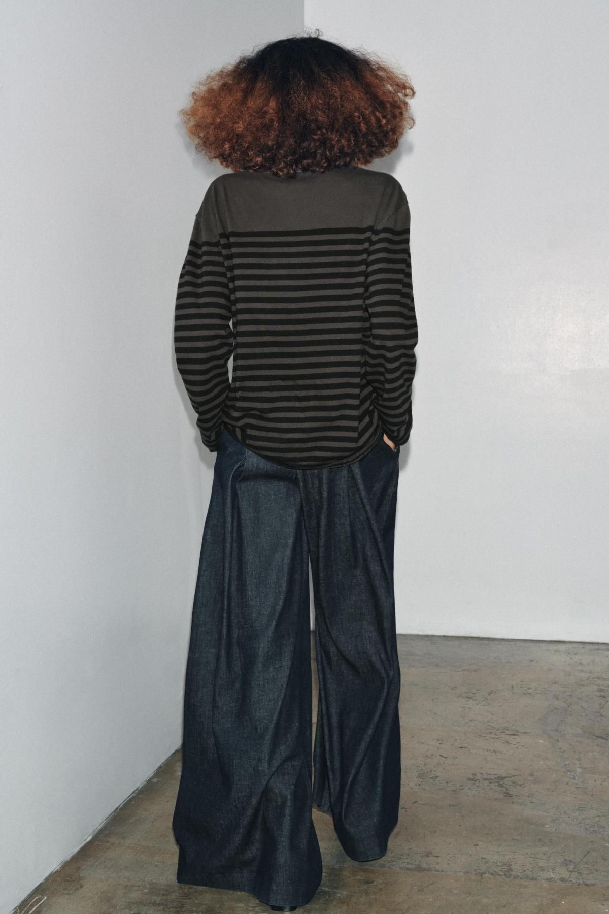 자라 스트라이프 베이직 긴팔 티셔츠 4424/725 STRIPED - 상세 이미지 5