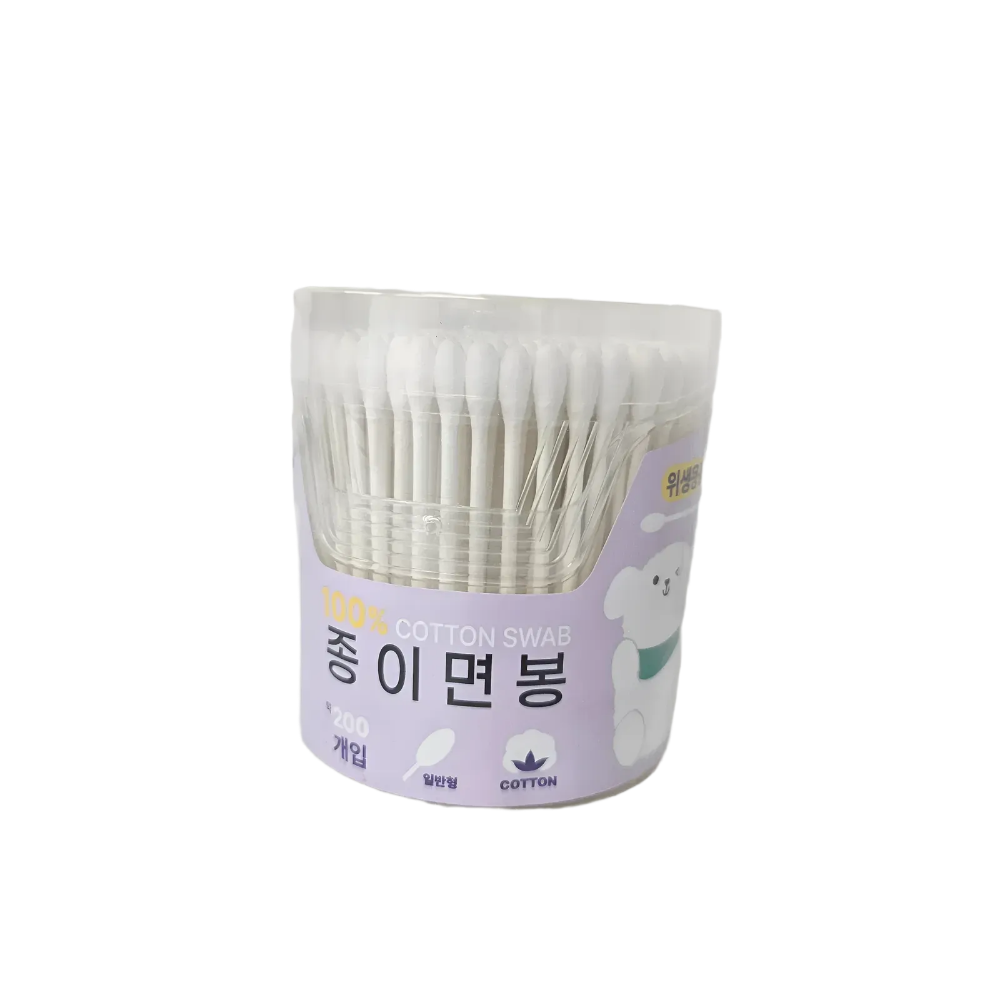 순면 종이 면봉 200P - 메인 이미지