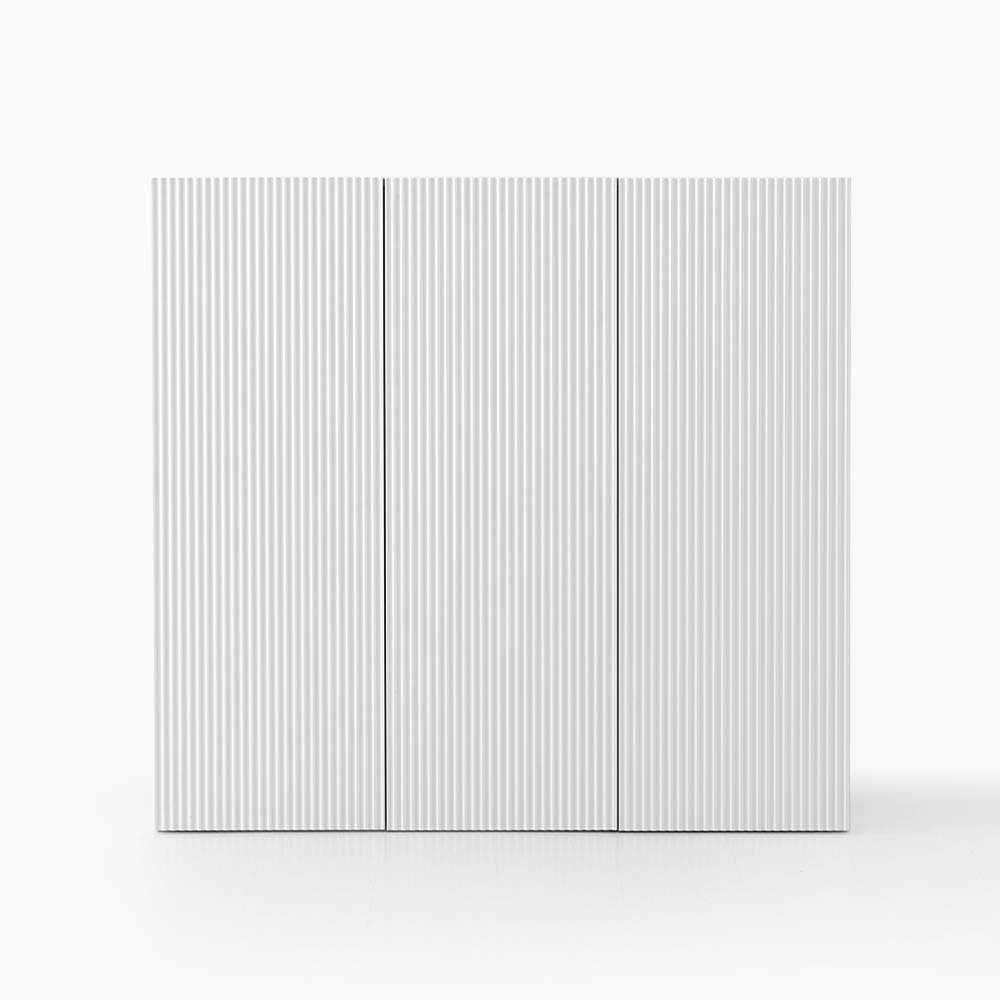 피크 3문 높은수납장 템바 1195X415X1145MM, 3단, 화이트 2353.6799 - 메인 이미지