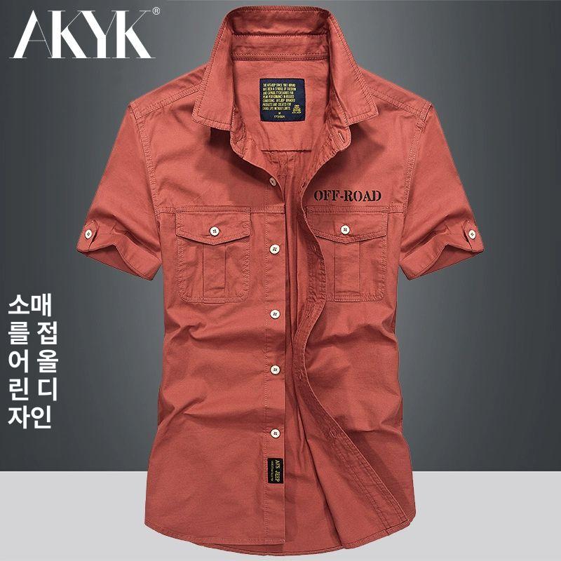 남방 면 반팔 구김없는 와인색 네이비 스트라이프 슬림핏 남녀공용 남자 남여공용 수박 레드 01 S 권장45.0-57.5kg - 상세 이미지 2