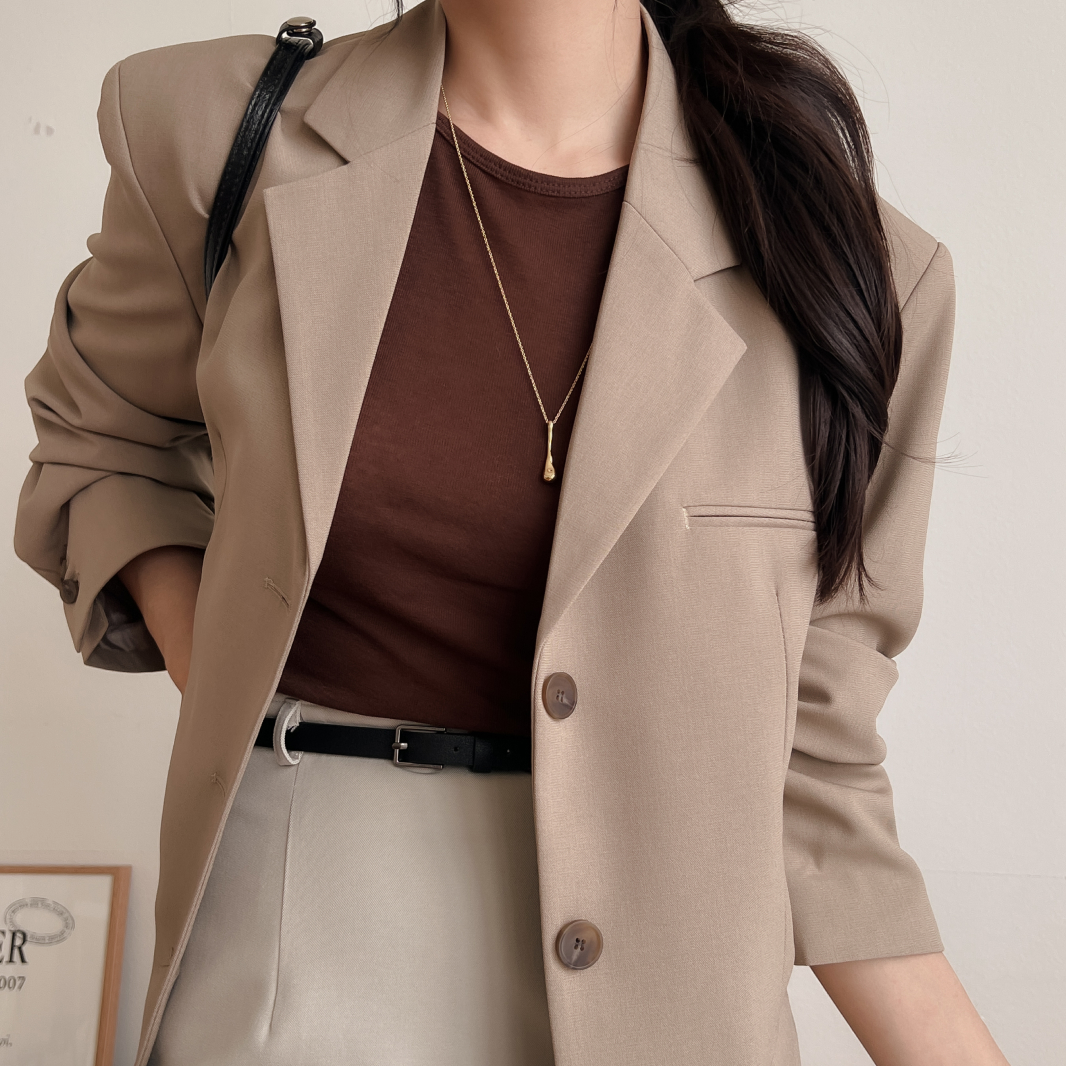가을 오버핏 정장 블레이저 자켓 아우터 - 메인 이미지
