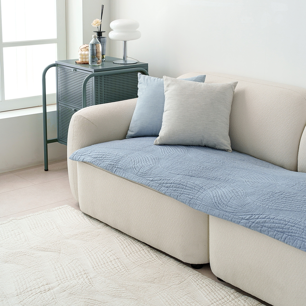 나라데코 순면 워싱 퀼팅 사계절 돌 쇼파패드 3인용 65x180