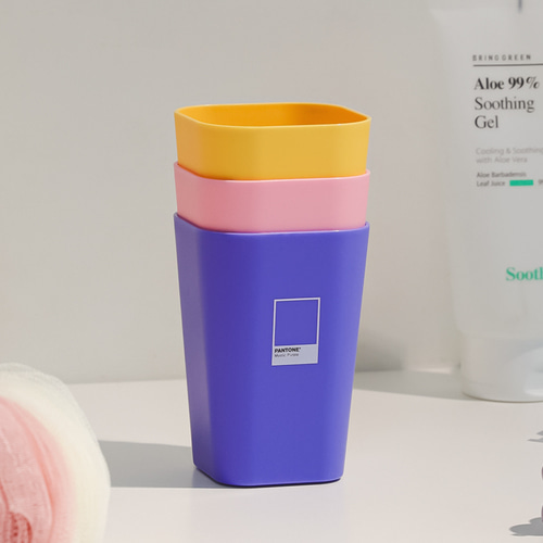 팬톤 사각 양치컵 450ml 핑크 - 상세 이미지 4