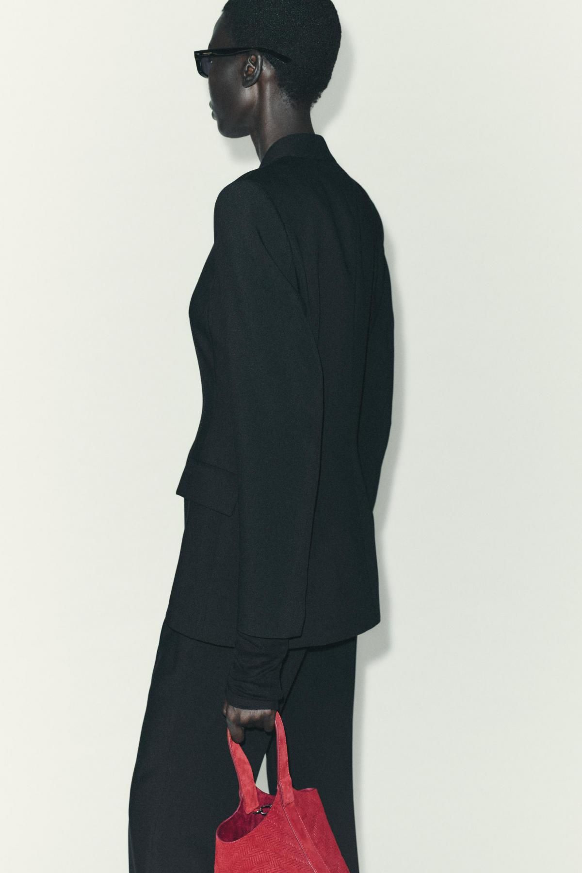 자라 인버티드 라펠 블랙 테일러드 재킷 8655/791 BLACK - 상세 이미지 5