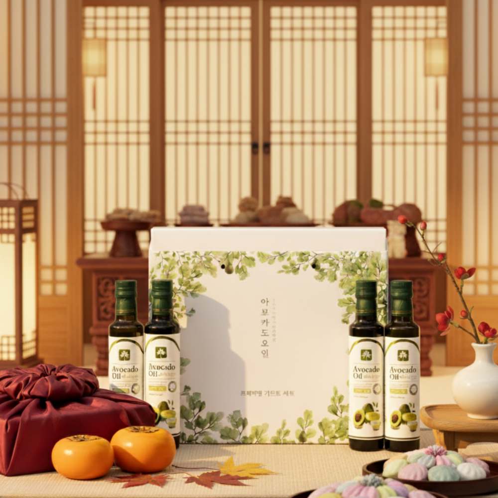 행복팩토리 아보카도오일 엑스트라버진 250ml x 4병 선물세트 - 상품 이미지