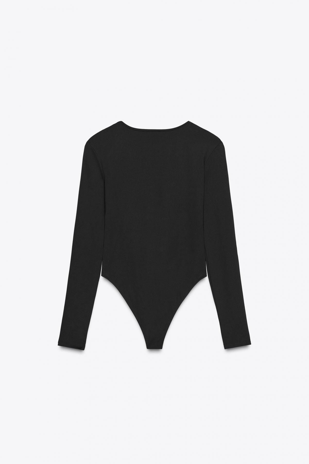 자라 베이직 폴리아미드 라운드넥 긴팔 바디수트 1026/825 BLACK - 상세 이미지 2