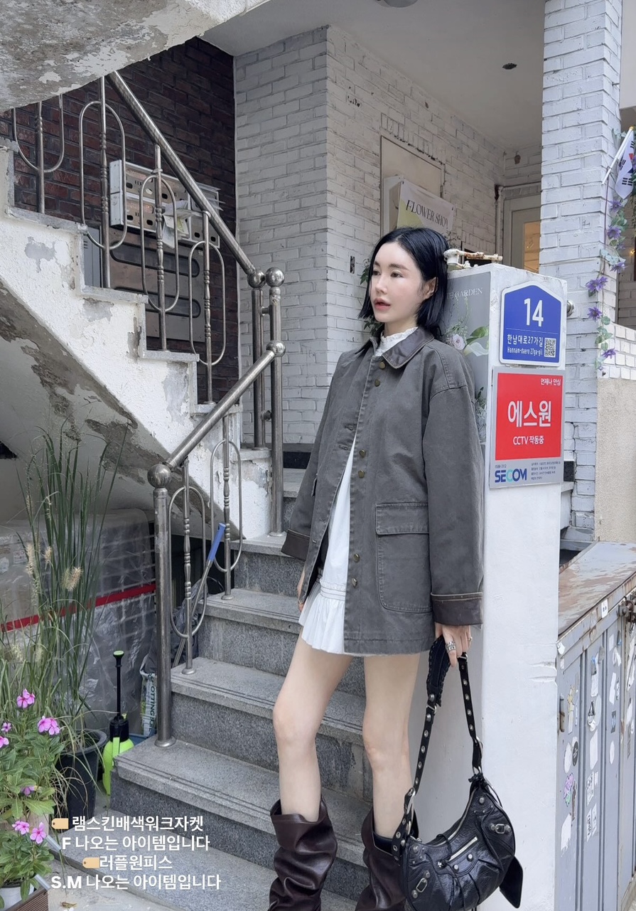헬더 램스킨 배색 워크자켓 가을 빈티지 피크먼트 야상점퍼 이미지 6