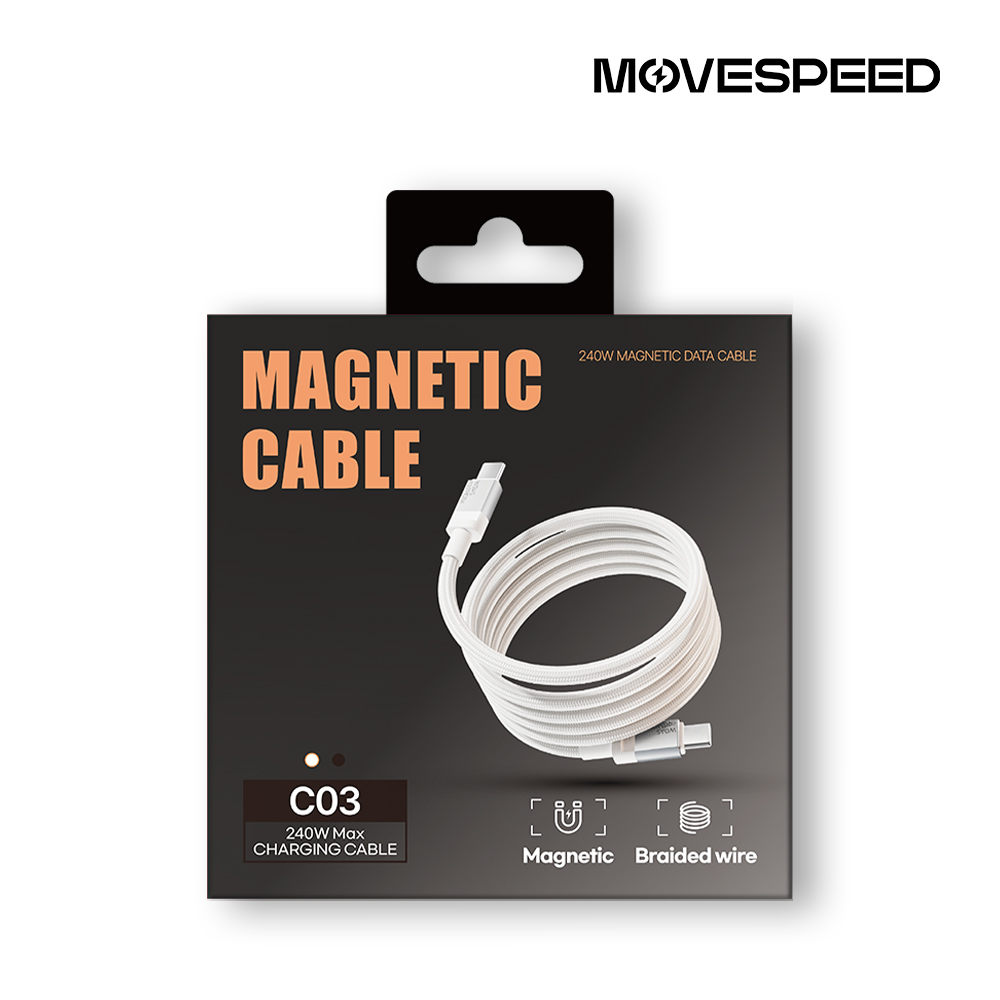 무브스피드 240W USB-C to C 마그네틱 충전 케이블 120cm MSC03 - 상세 이미지 5
