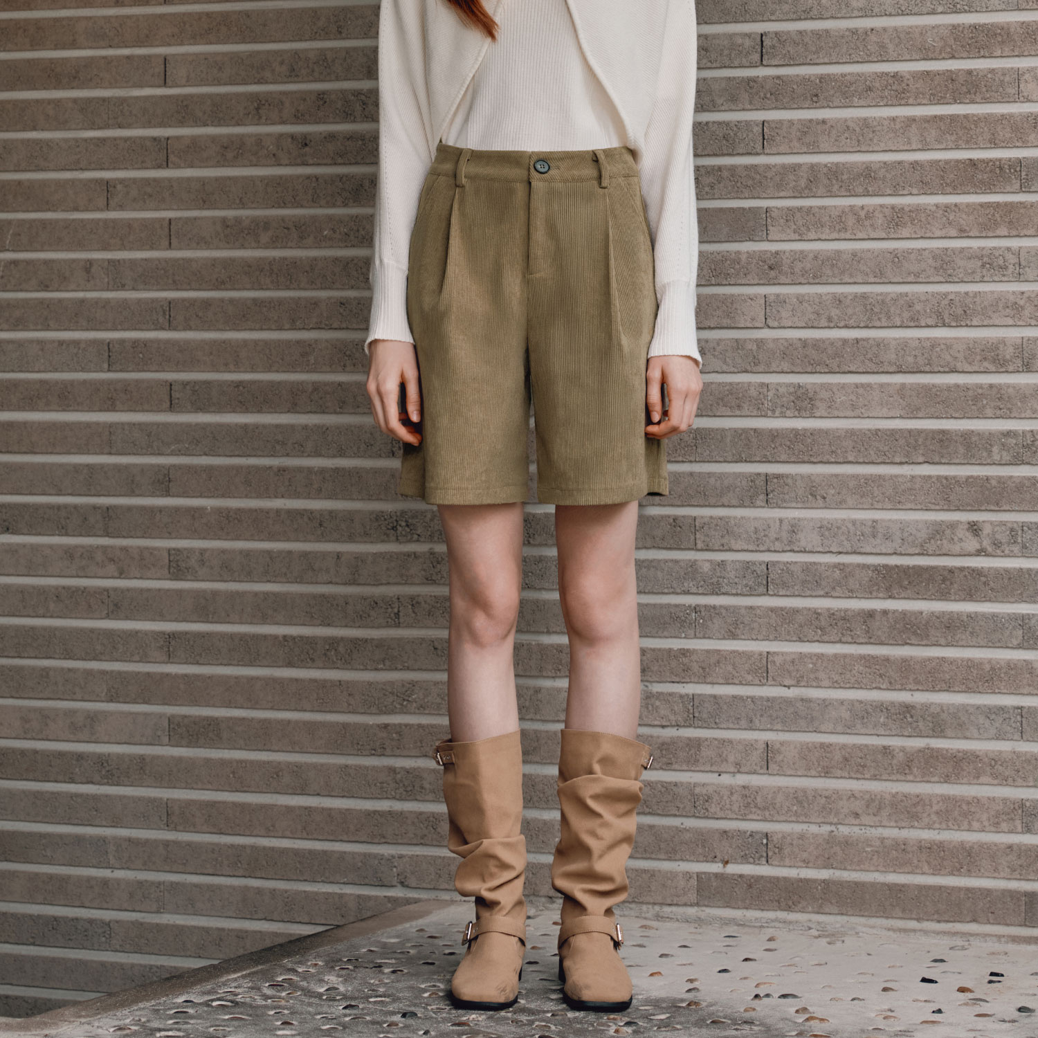 [제로스트릿][2컬러] 코듀로이 버뮤다 팬츠 CORDUROY BERMUDA PANTS - 상세 이미지 3