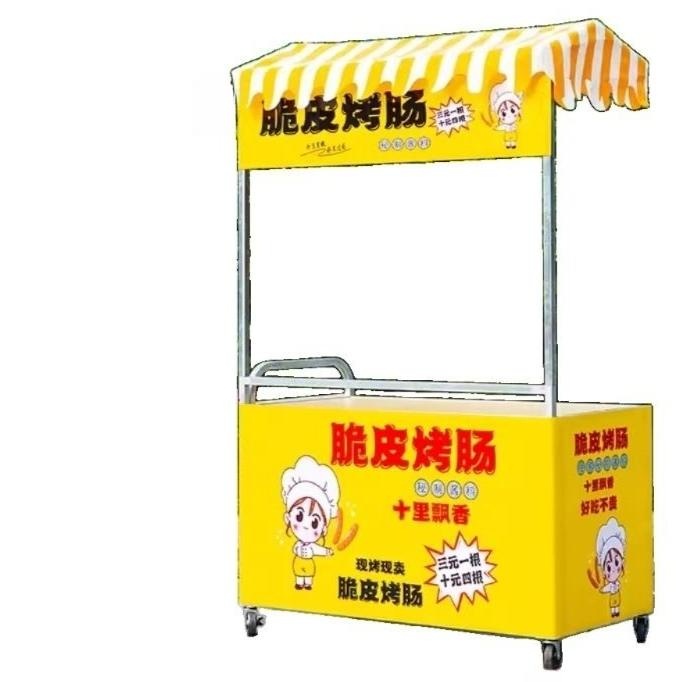 행사장판매대 가판대 야시장노점상 야외 판매대 바퀴달린 철제프레임 - 상품 이미지