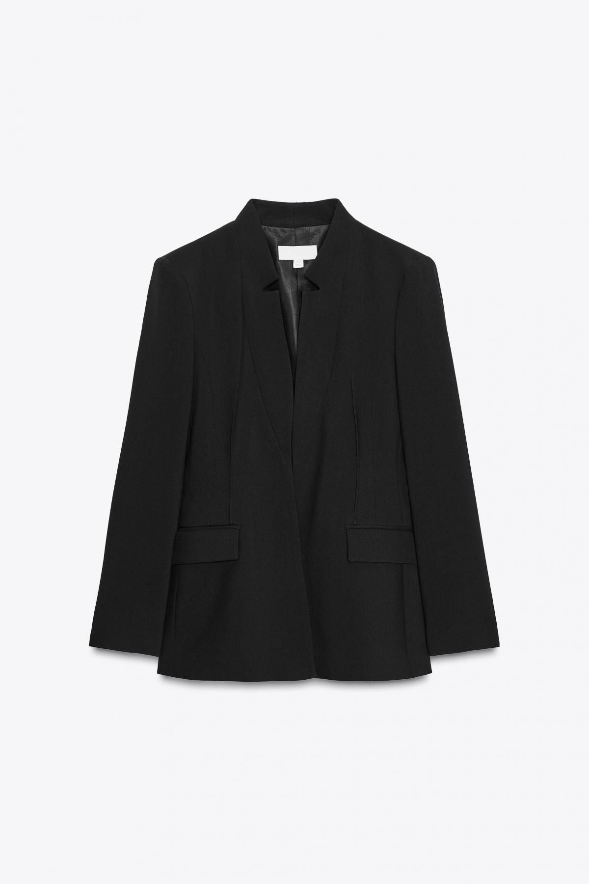 자라 인버티드 라펠 블랙 테일러드 재킷 8655/791 BLACK - 메인 이미지