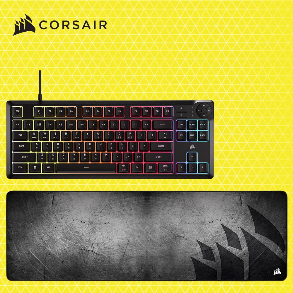 커세어 K55 CORE TKL RGB 저소음 멤브레인 게이밍키보드 + MM300 PRO EXTEND - 메인 이미지