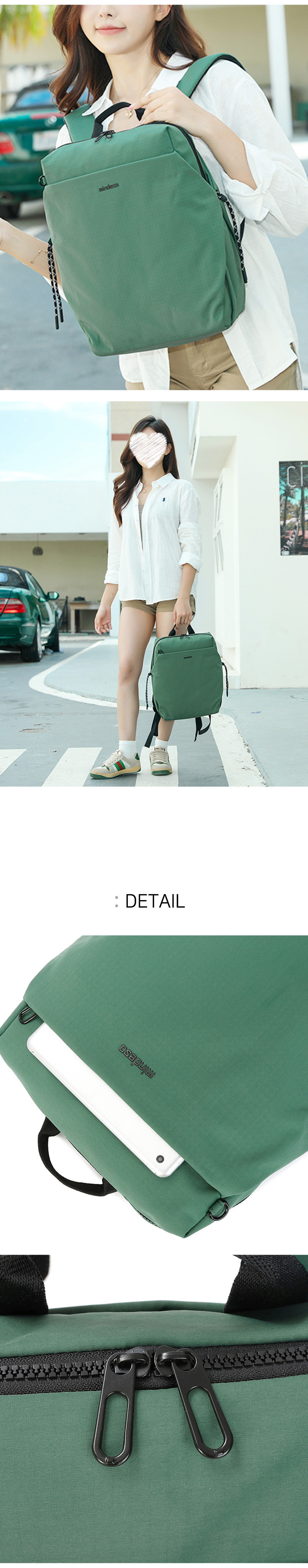 캐주얼 데일리 여성백팩 직장인 대학생 가벼운 경량 나일론 미니백팩 아이패드 (DK8818) - 상세 이미지 5