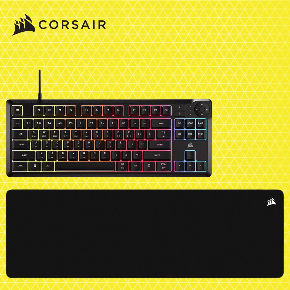 커세어 K55 CORE TKL RGB 저소음 멤브레인 게이밍키보드 + MM500 V2 EXTEND - 메인 이미지