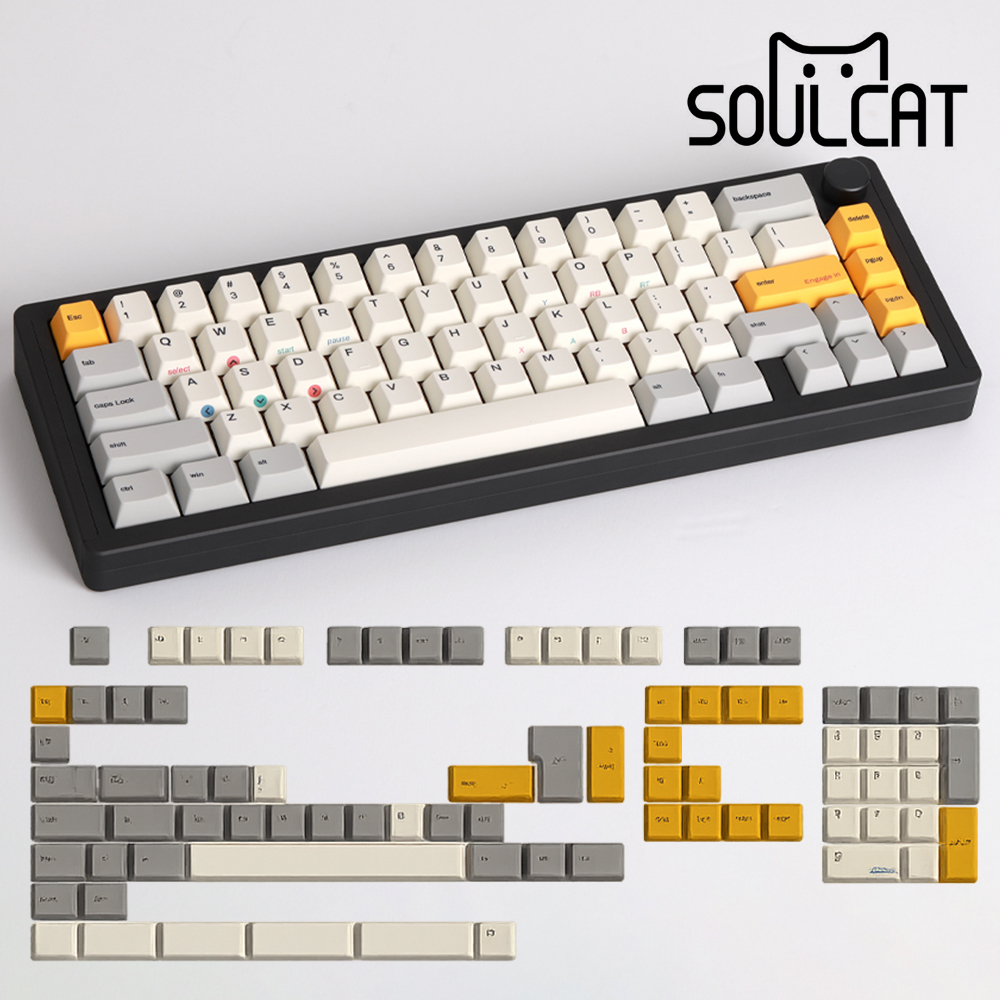Soulcat PBT 염료승화 기계식키보드 체리 키캡 레트로 헤비인더스트리 - 메인 이미지