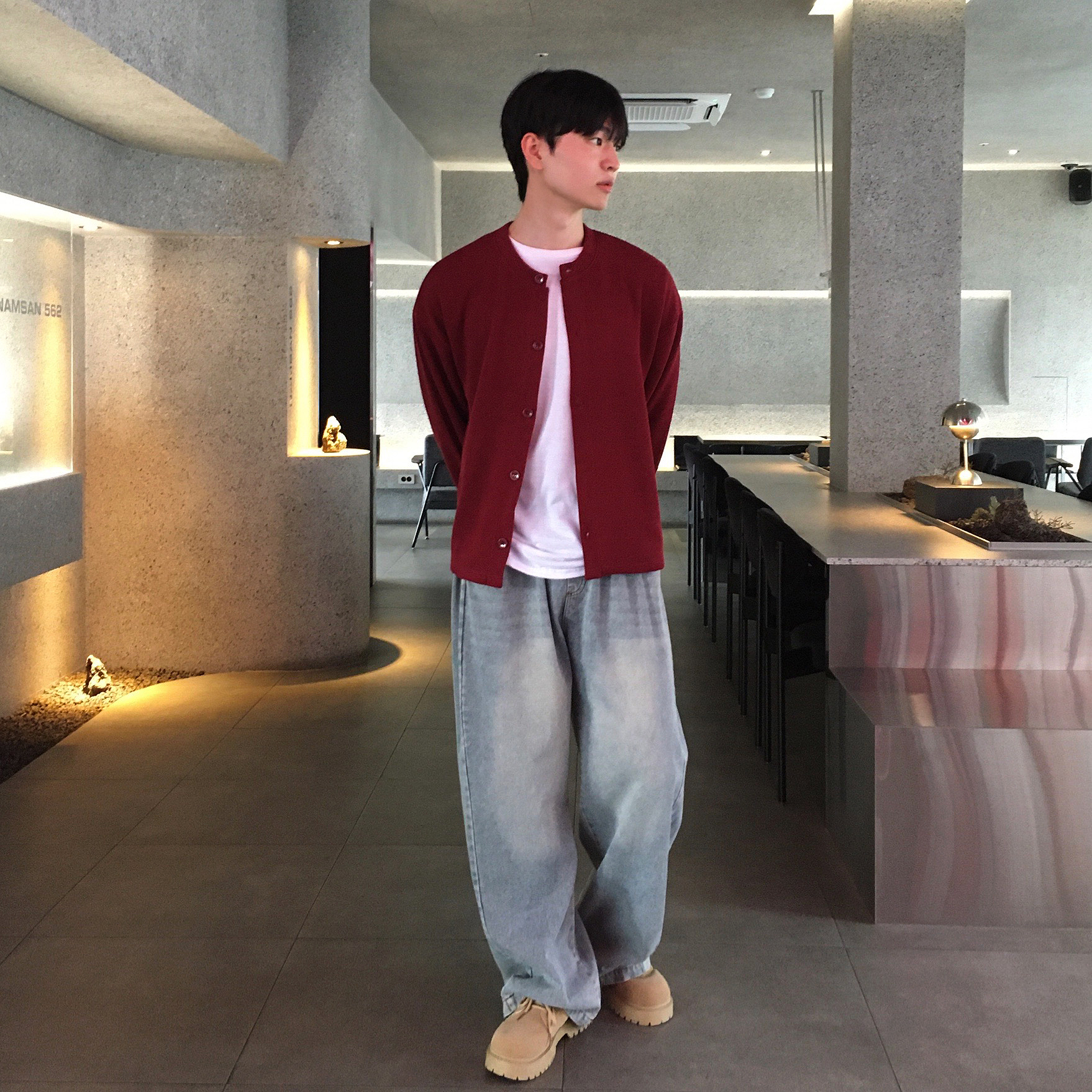 남자라운드가디건 남자오버핏가디건 이미지 8