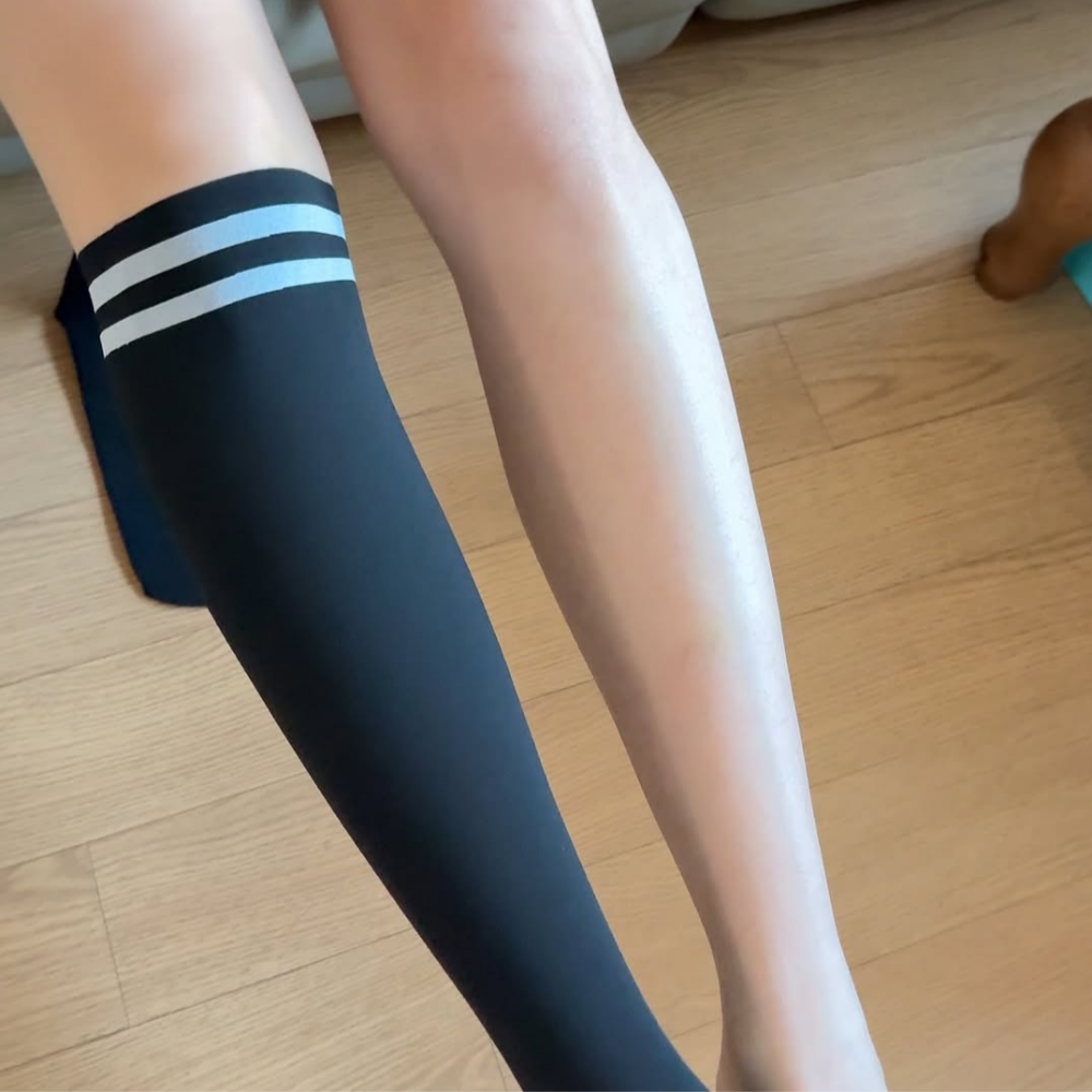 버디프로 골프스타킹 여성 투톤 UV차단 자외선차단 레깅스 스타킹 이미지 3