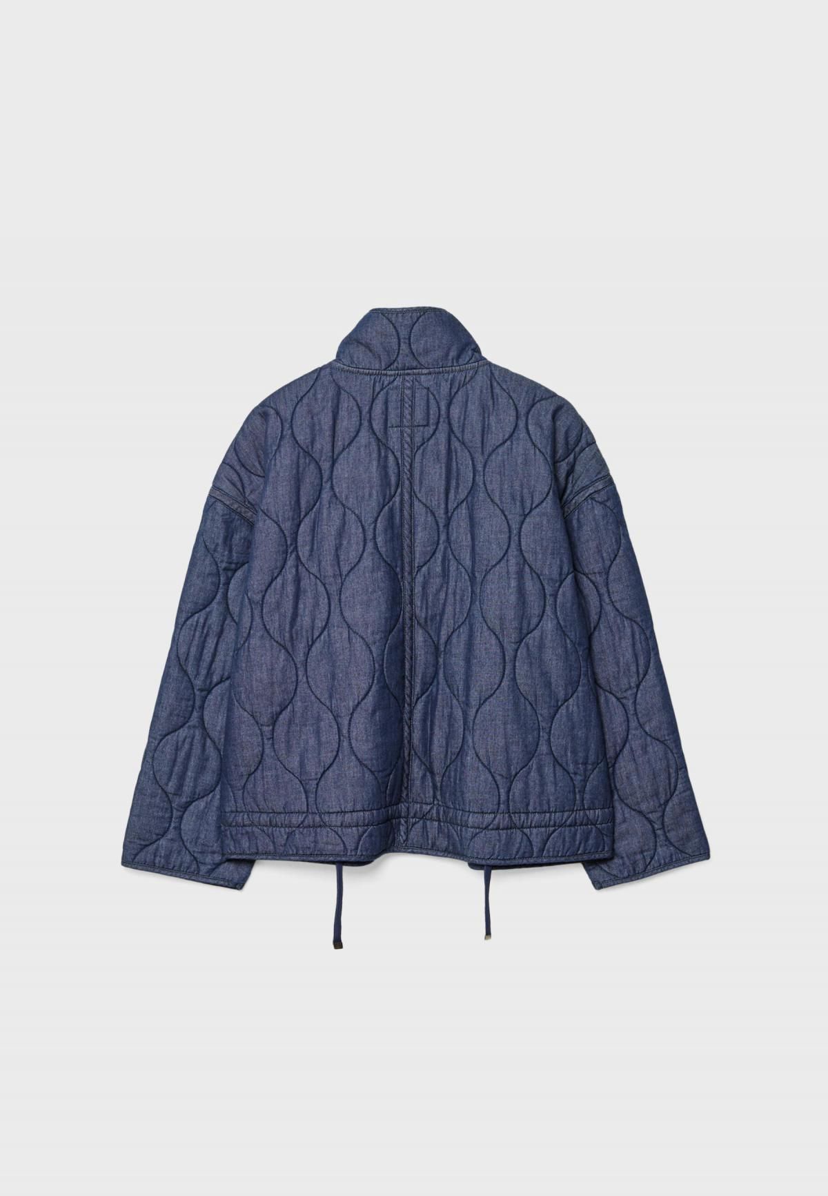 스트라디바리우스 하이넥 데님 퀼팅 재킷 1726/883 RINSE BLUE DENIM - 상세 이미지 2