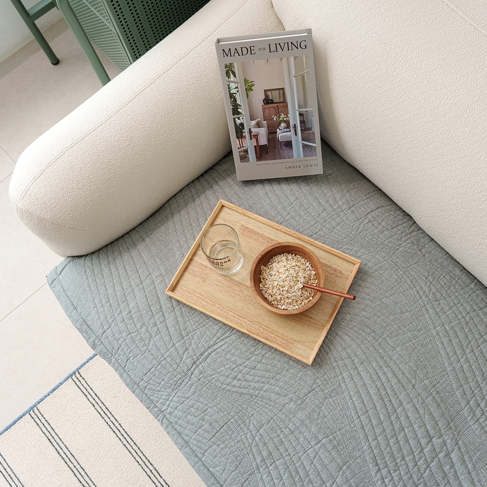 나라데코 순면 워싱 퀼팅 사계절 돌 쇼파패드 3인용 65x180