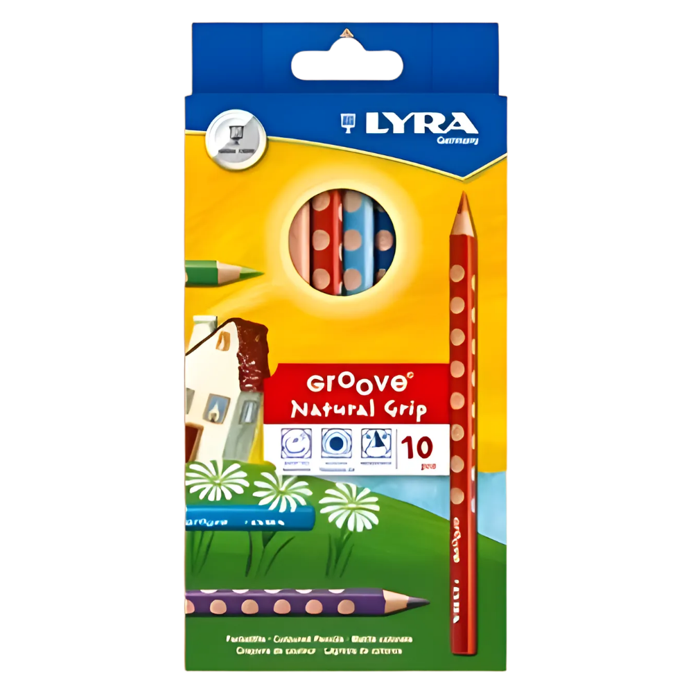 리라 그루브 점보 색연필 10색 유아 초등 교정 두꺼운 lyra - 상품 이미지