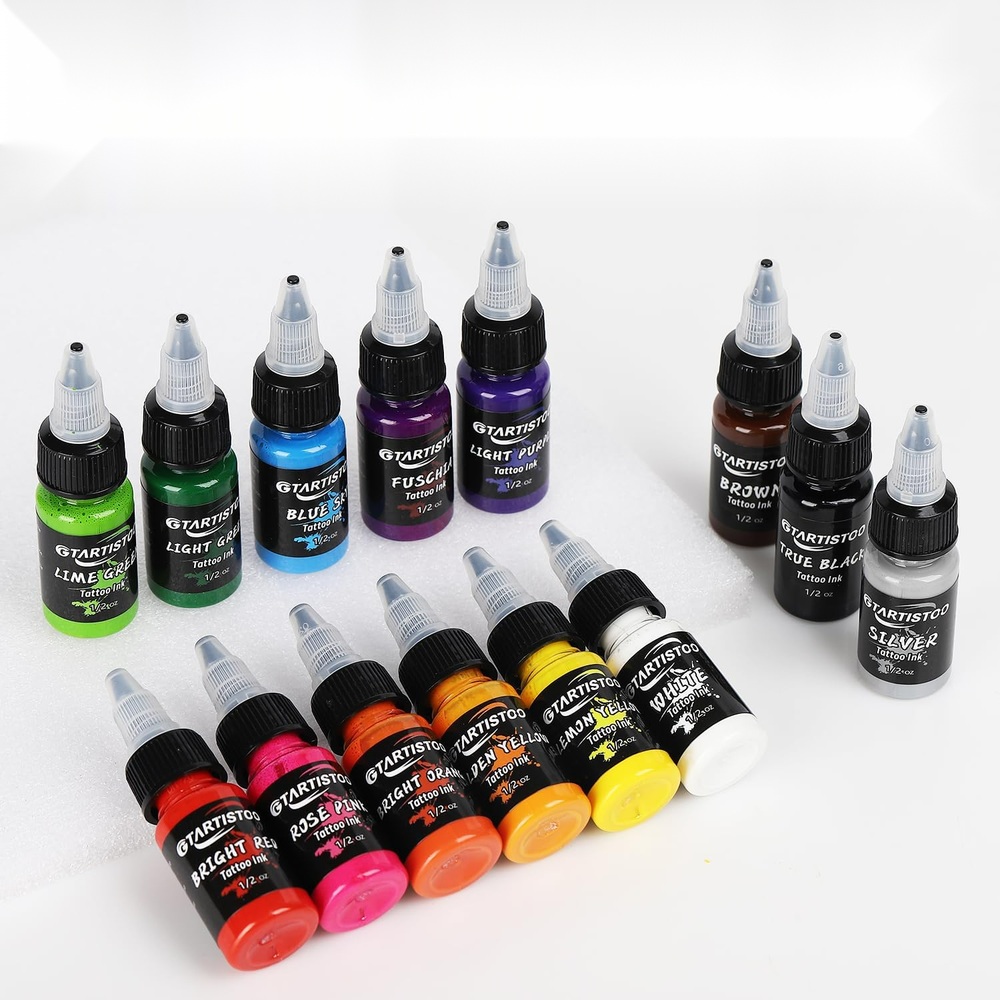타투 GTARTISTOO 타투잉크 세트 14색 15ml 바디메이크업 할로윈 아티스트 - 상세 이미지 5