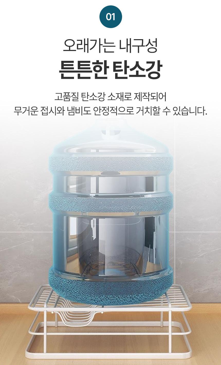 [자동물빠짐] 식기 설거지 건조대 그릇 미니 무타공 식기 건조대 - 상세 이미지 2