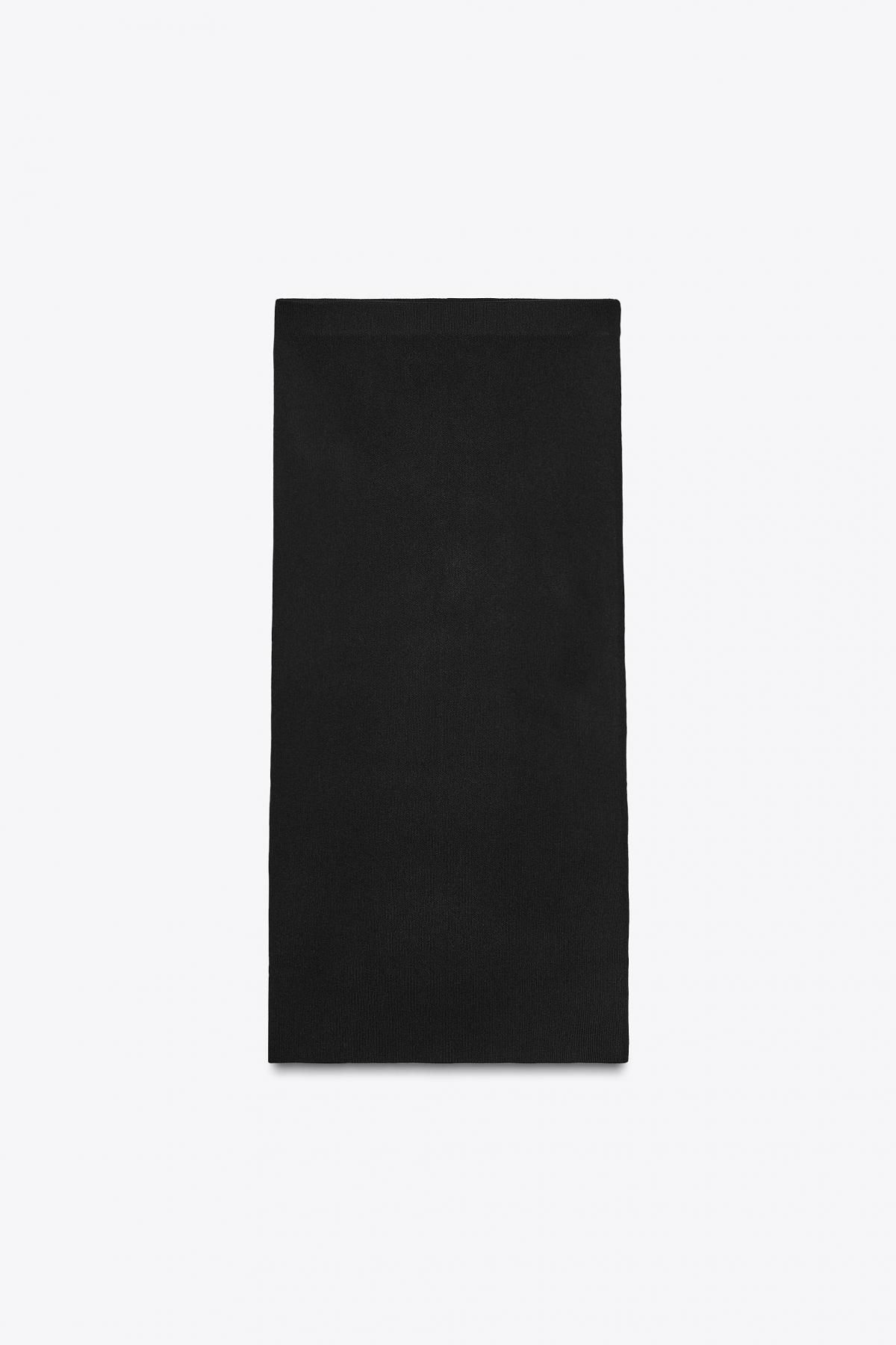 자라 미니멀 니트 미디 스커트 4192/149 BLACK - 메인 이미지