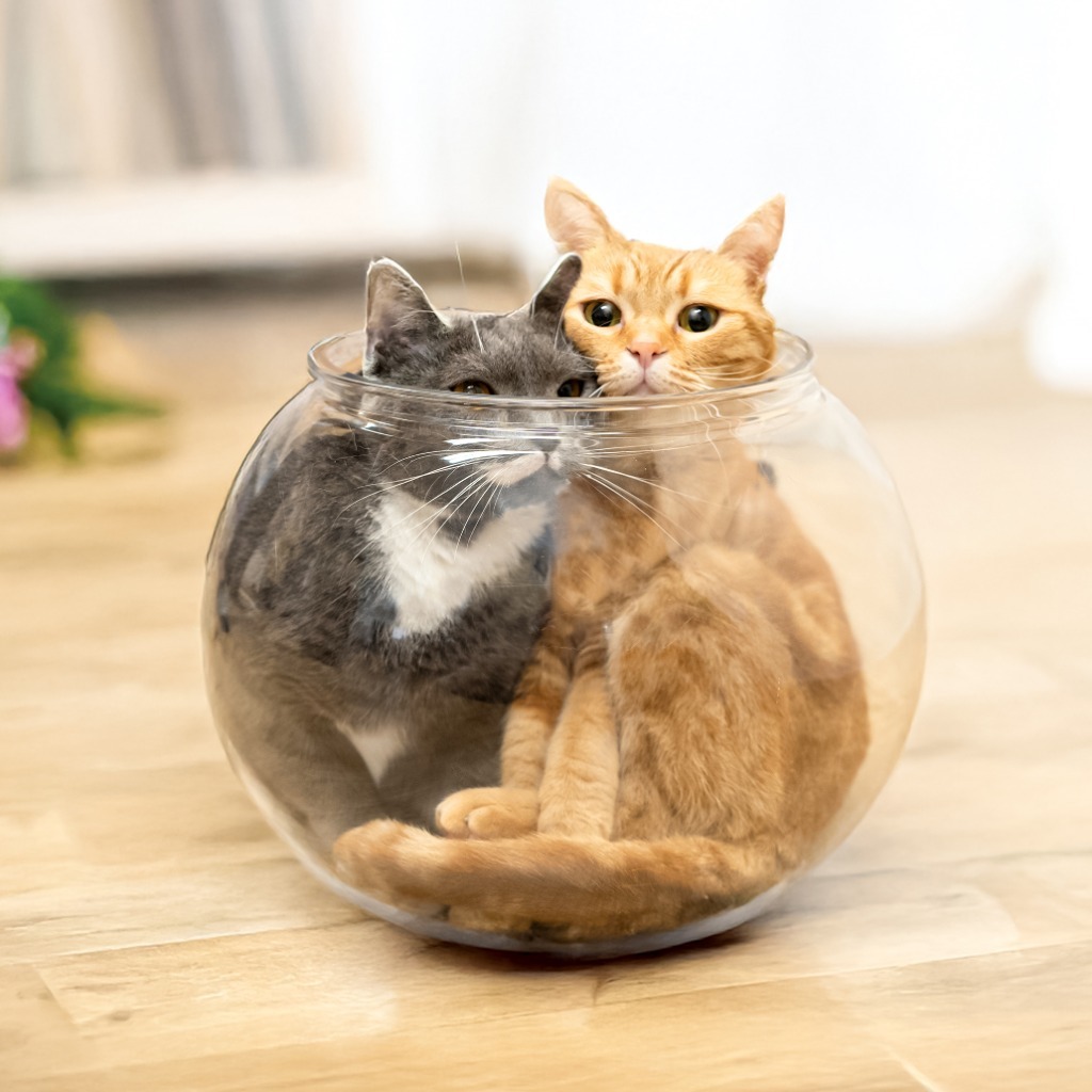 캐티맨 액체냥의 비밀 고양이어항 L 고양이 플라스틱 하우스 - 상품 이미지