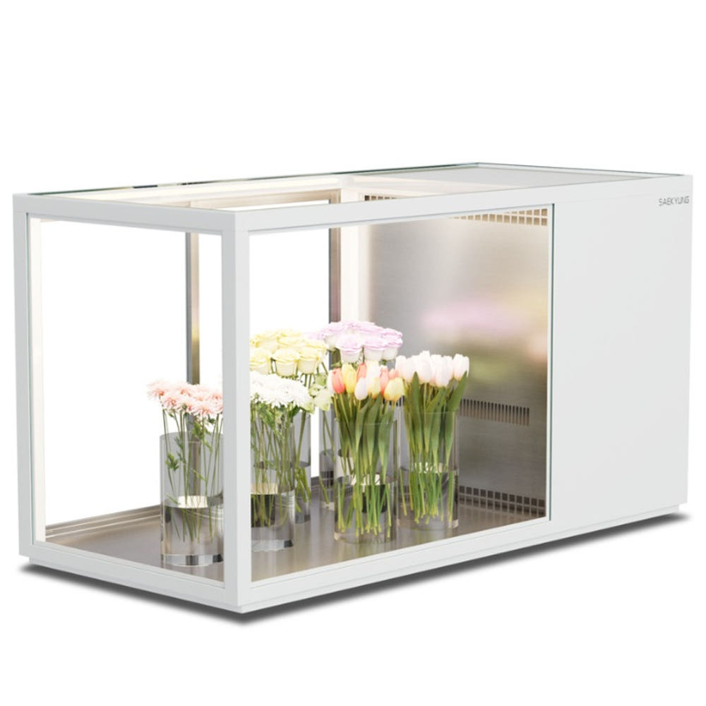 테이블형 플라워쇼케이스냉장고 생화 꽃냉장고쇼케이스 1800 화이트 : 신일N위시웨이