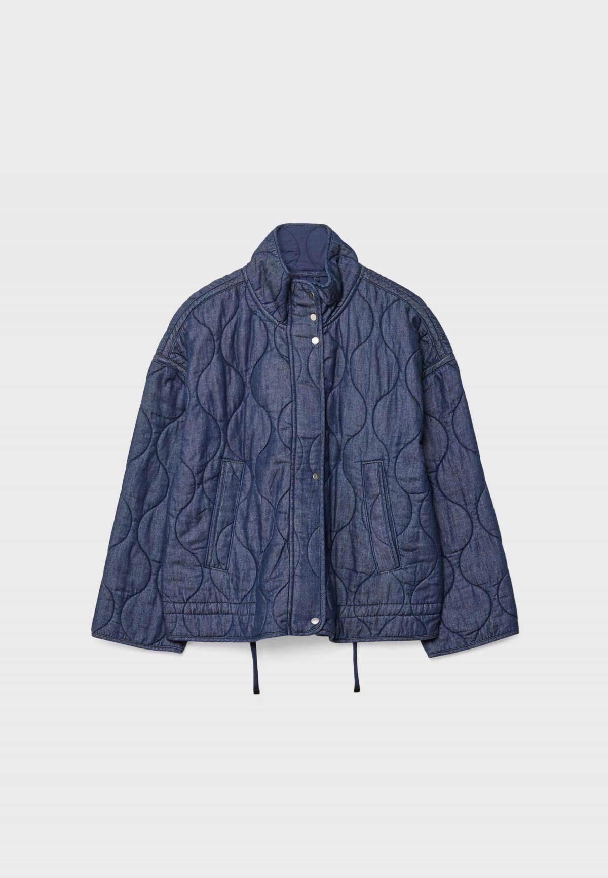 스트라디바리우스 하이넥 데님 퀼팅 재킷 1726/883 RINSE BLUE DENIM - 상품 이미지