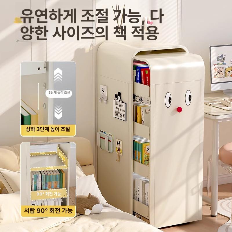 플랩 도어 장식장 진열장 아이방 철제 수납장 캐비닛 32x32 2단 사이드테이블스타일 - 상세 이미지 3