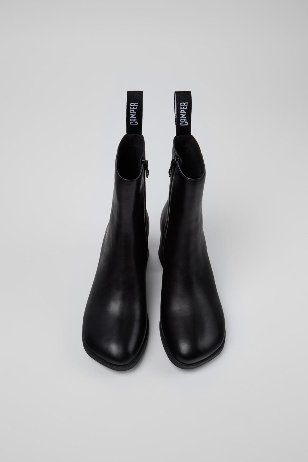 캠퍼 프리미엄 블랙 레더 미들부츠 Kora K400798-001 BLACK - 상세 이미지 4