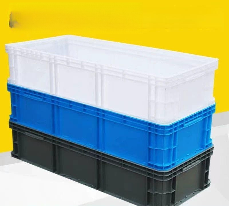 산업용 플라스틱 박스 대형 공구 상자 운반 부품 물류 800x400x175 손잡이 없음 PP 블루 라이트블루 - 상품 이미지