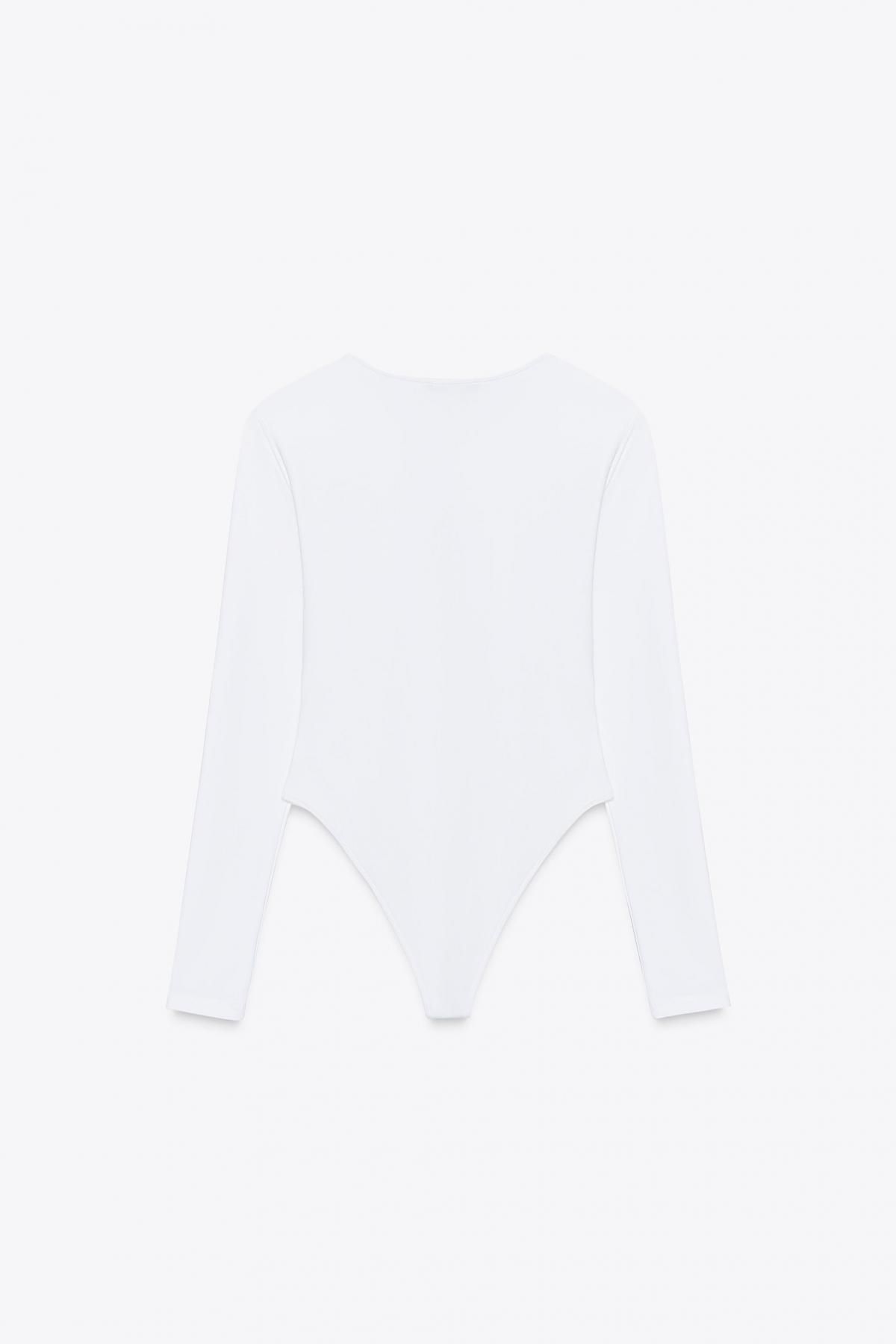 자라 베이직 폴리아미드 라운드넥 바디수트 1026/825 WHITE - 상세 이미지 2