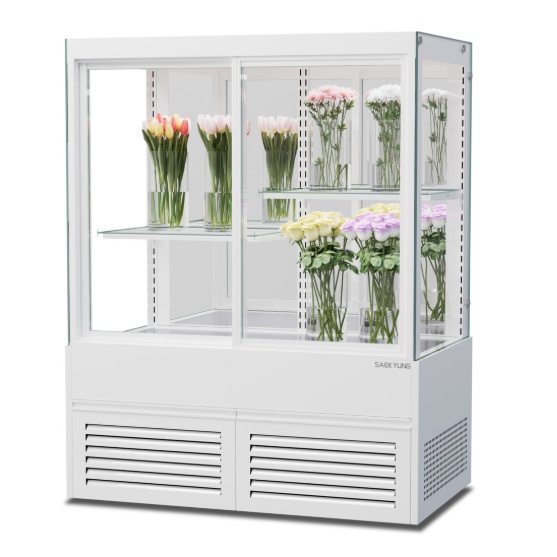 앞문형 플라워쇼케이스냉장고 생화 꽃냉장고쇼케이스 1500 화이트