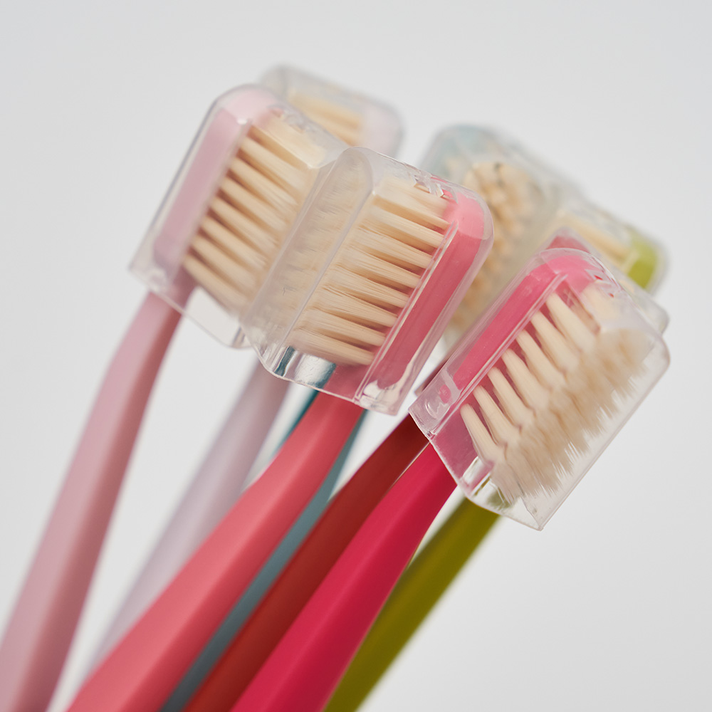 헤트라스 프리미엄 칫솔 부드러운 이중미세모 칫솔 21개입 혀클리너 칫솔캡