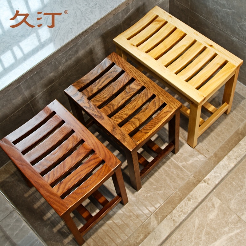 욕실의자 의자 찜질방 사우나 편백 샤워벤치 발디딤대 스툴 목욕탕 - 상세 이미지 3